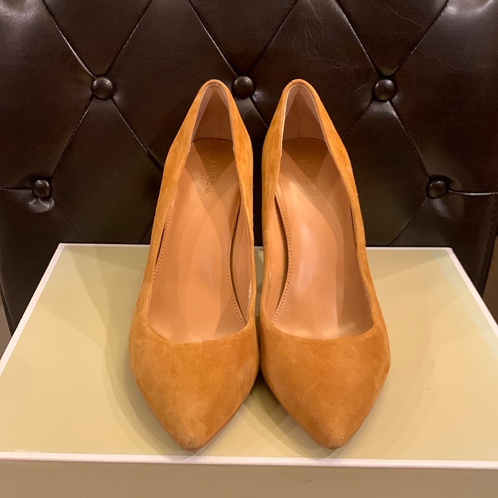 JCrew Tan Suede Pumps 9.5